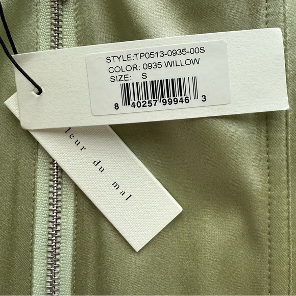 Fleur du Mal NEW NWT Sage Green Silk Hamptons Bustier Top - Picture 13 of 16